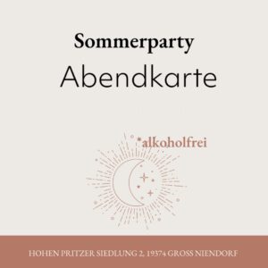 Abendkarte ab 18 Uhr (*alkoholfrei)