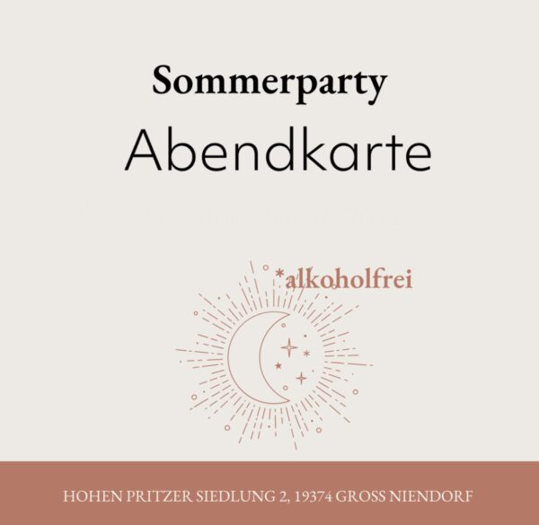 Abendkarte ab 18 Uhr (*alkoholfrei)